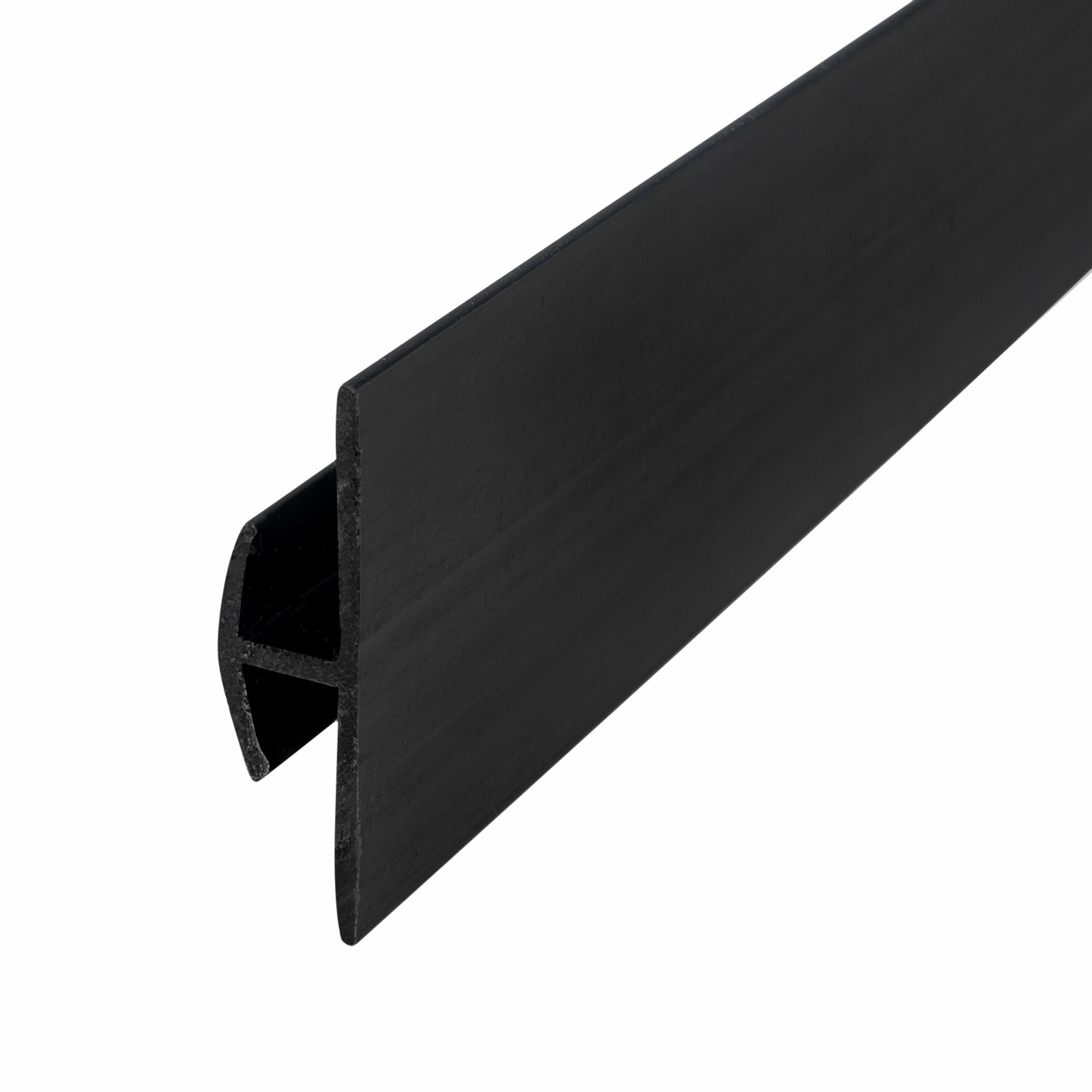 Outwater Plastic H Channel Fits Material 3/16 Inch Thick Black Styrene Divider