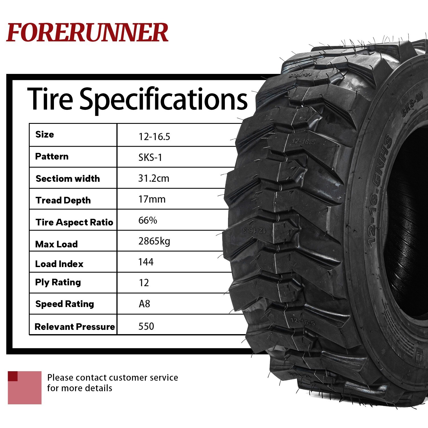 12x16.5 Heavy Duty 12-16.5 Skid Steer Tire 12Ply 12 16.5 Industrial Tire
