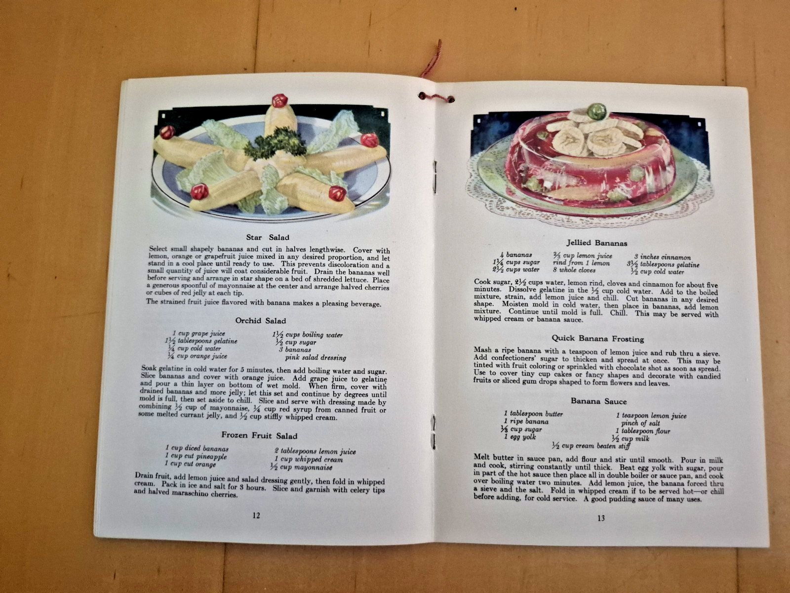 Vintage 1929 YES! HOME MADE BANANA RECIPES Bauerlein Advertising Recipe Booklet