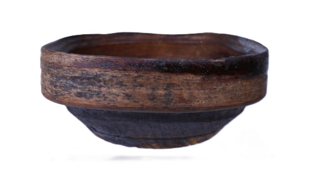 19th Century Eskimo Wood Oil Bowl