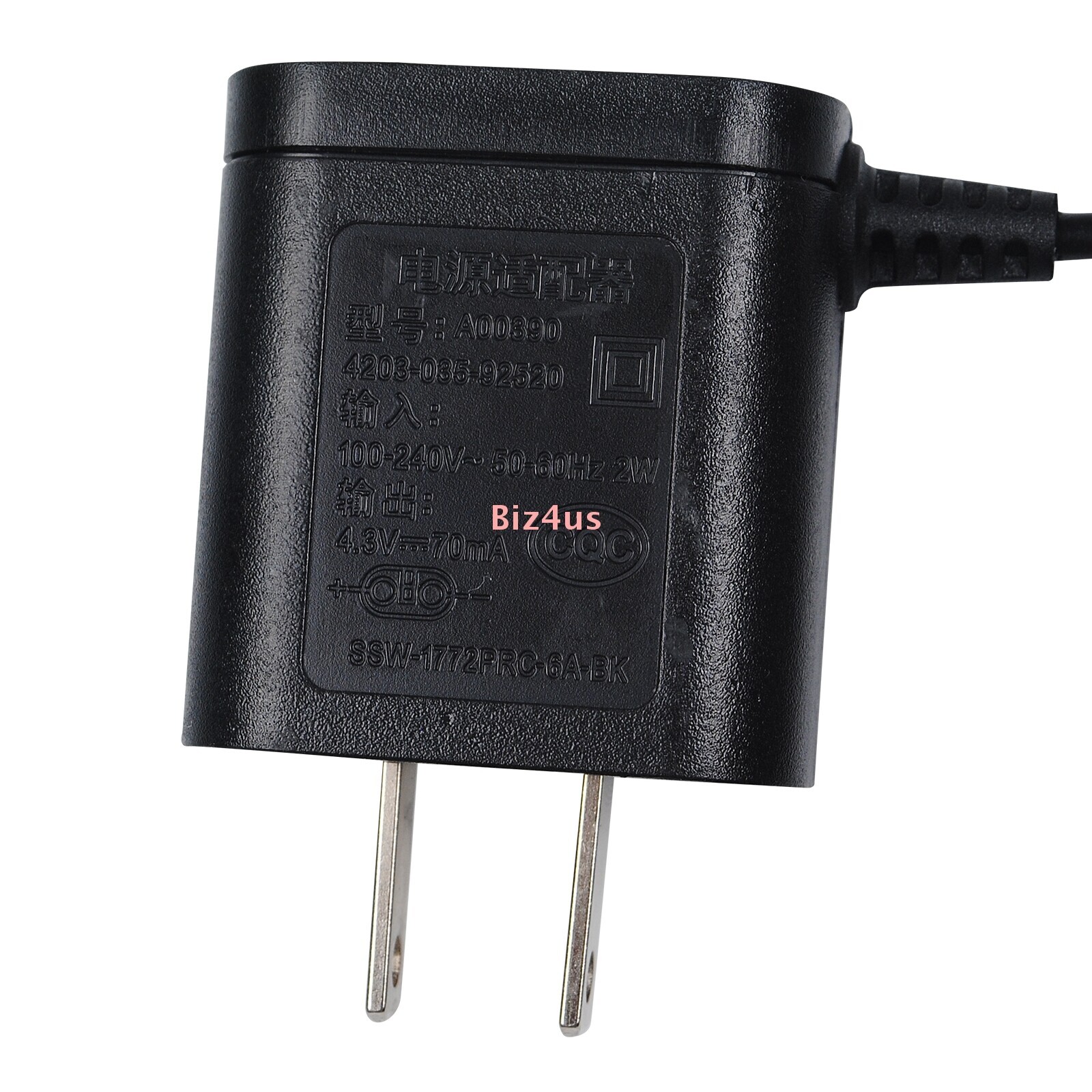4.3V For Philips Norelco Trimmer Replacement Charger Power Cord Adapter A00390