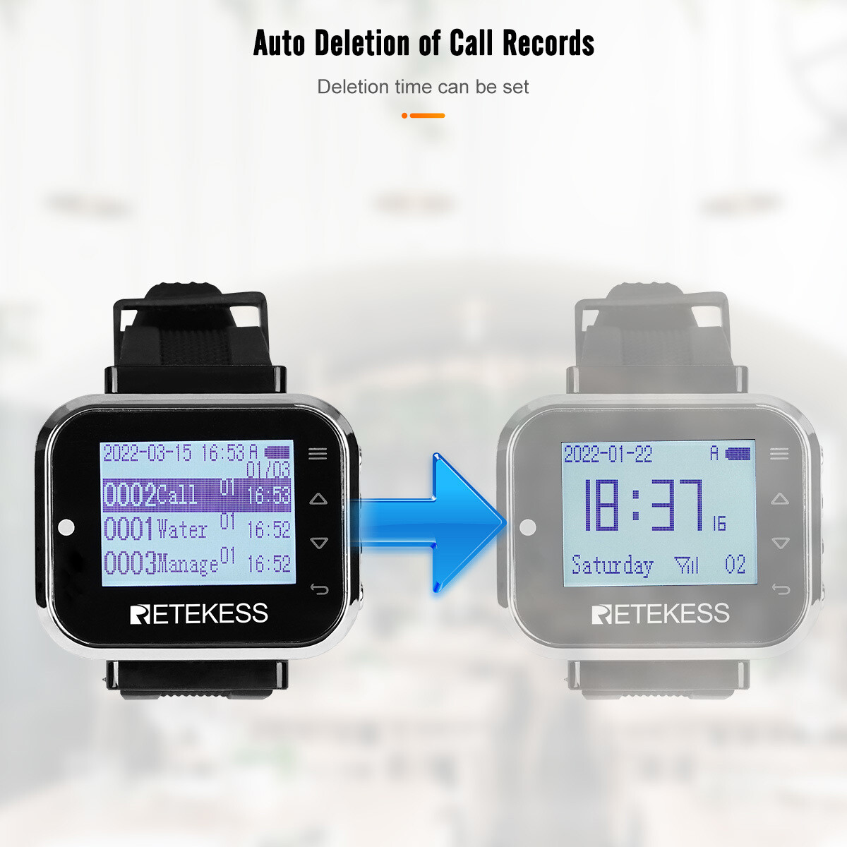 TD110 Wireless Pager Calling System Waiter Watch Restaurant Cafe Club Clinic Bar