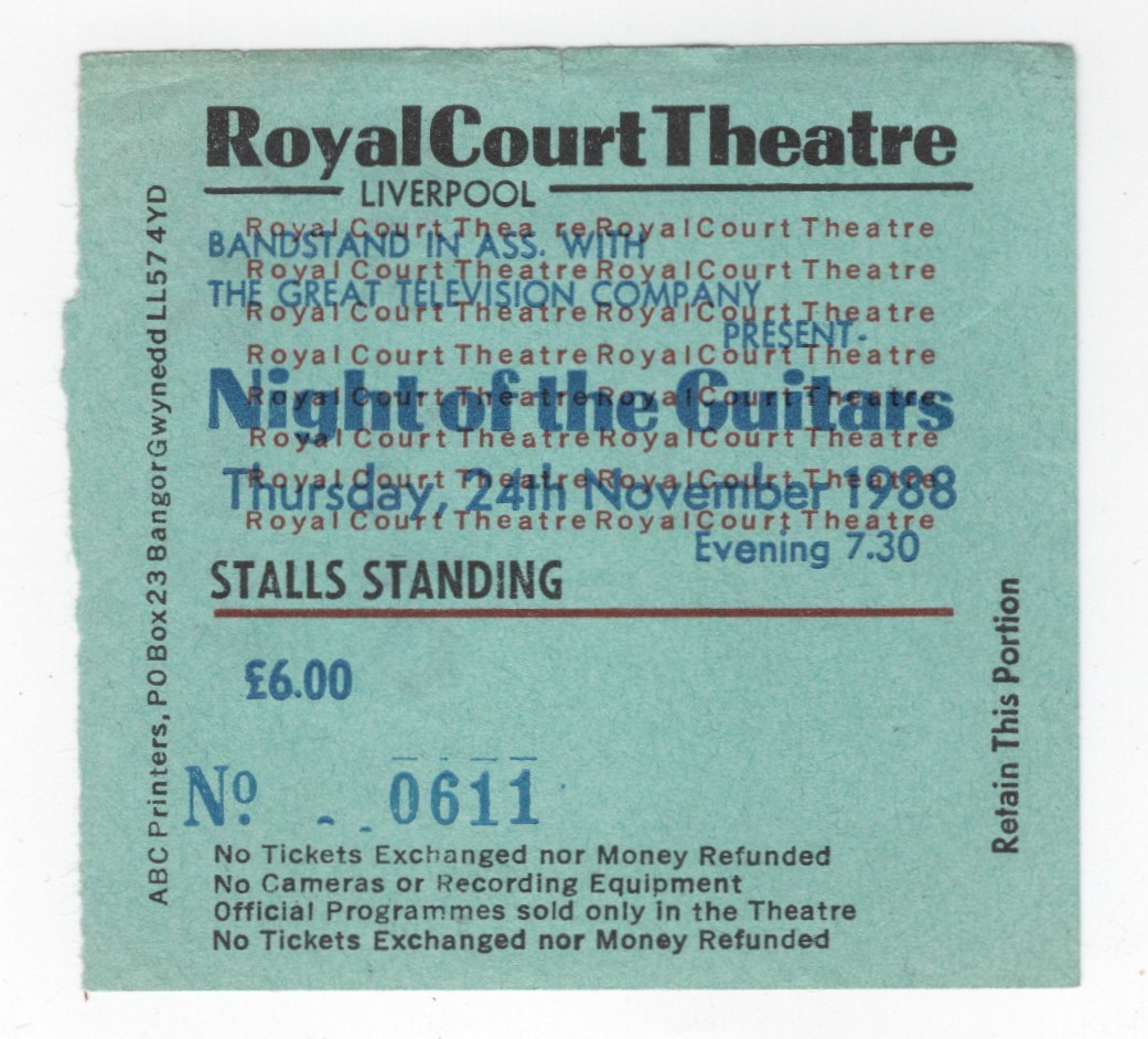 Robbie Krieger Alvin Lee Robin Trower Steve Howe 11/24/88 RARE Ticket Stub