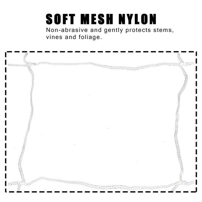Soft Mesh Nylon Trellis Netting Bulk Roll 6.5 ft x 350 ft w/ 6 in Squares