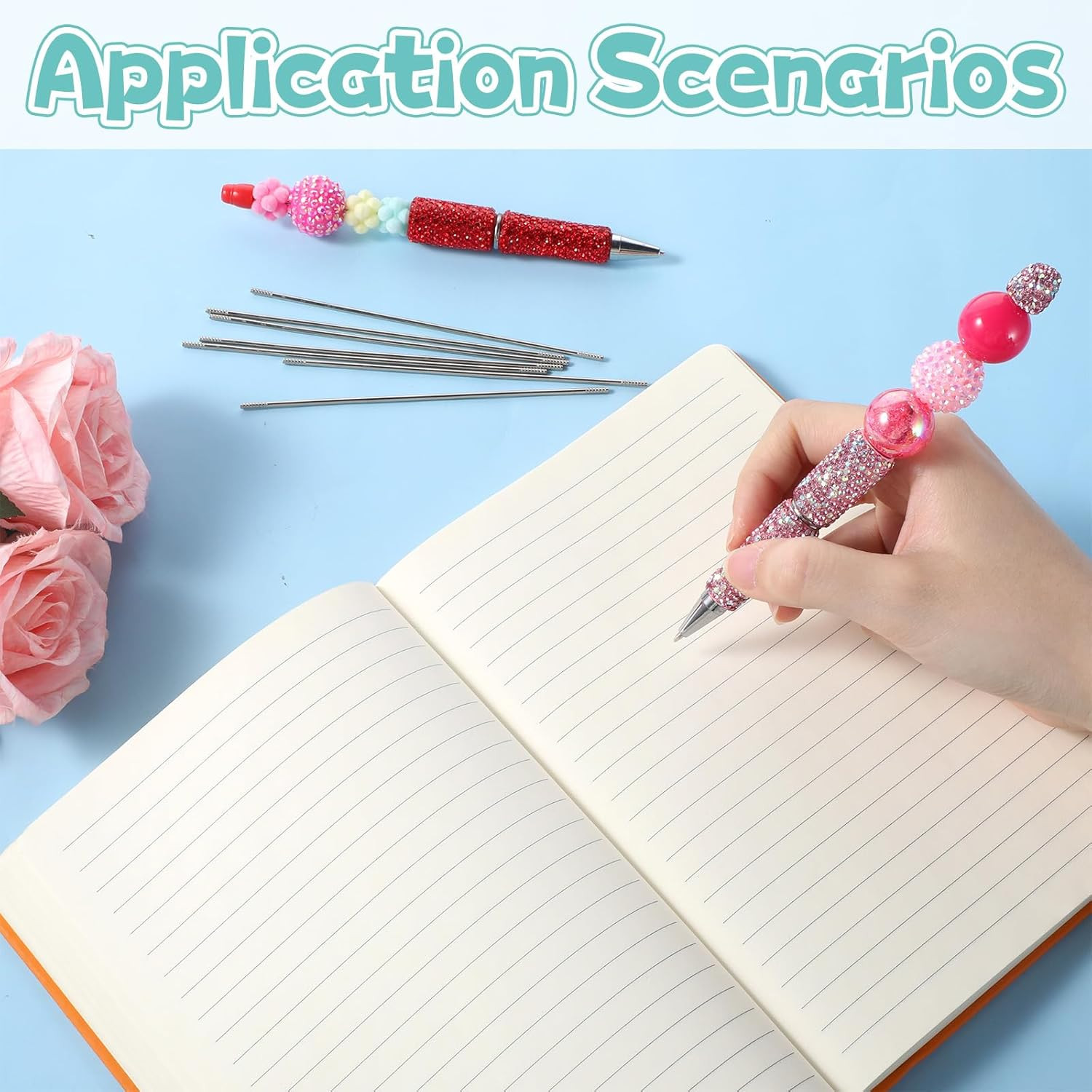 20 Stainless Steel Pen Extenders for Beadable Pens - 4.6 Inches