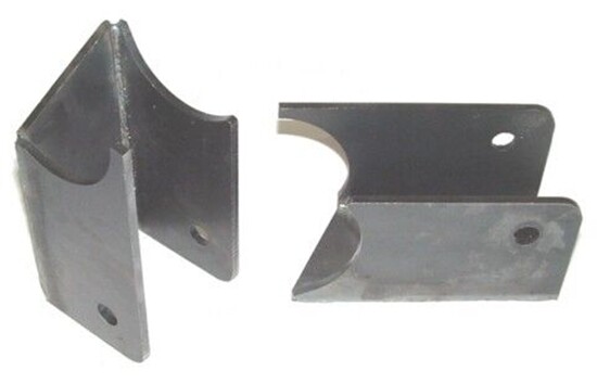 Lower GM Metric Trailing Arm Mounts - 2.5" drop (2 1/2")  single hole pair