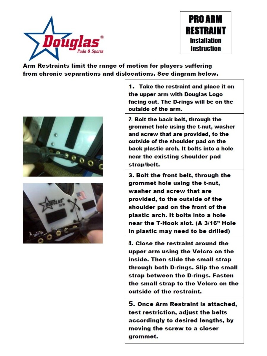 Douglas Football Pro Arm Restraint