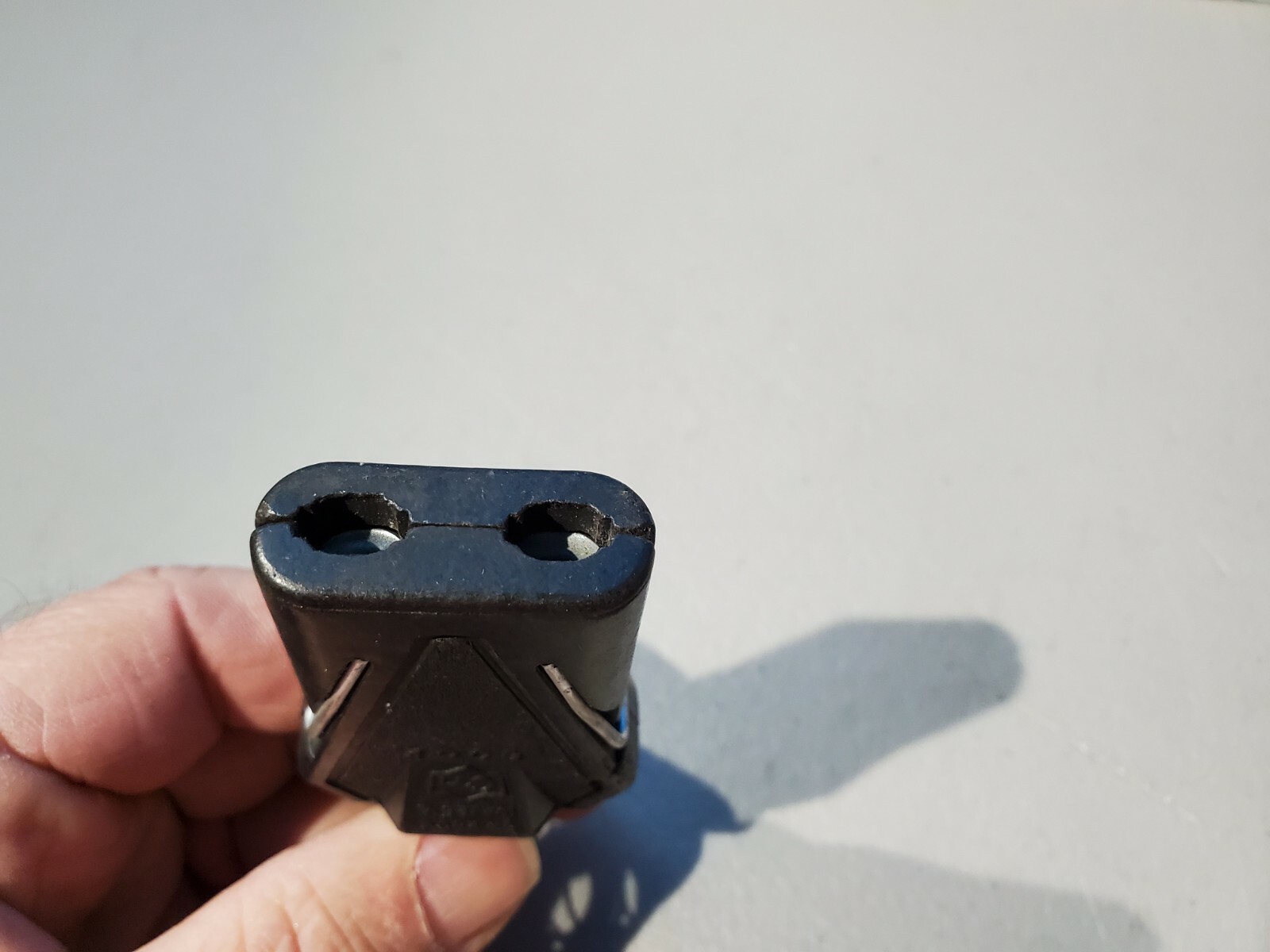 Vintage Small Appliance Cord Plug End 2-Prong Bakelite C-H