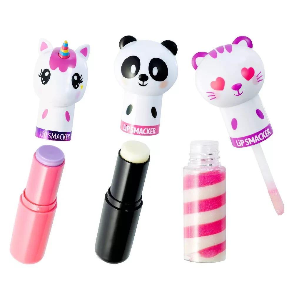 2 Pack Lip Smacker Lippy Pal Lip Balm - Unicorn/Panda/Kitten - 0.54oz
