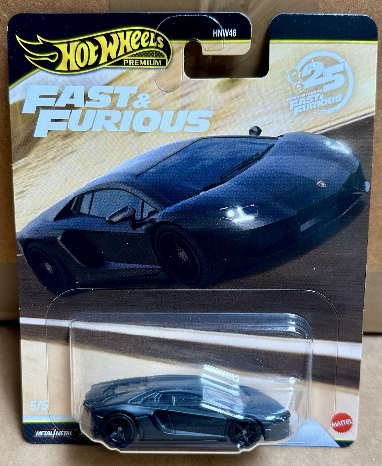 Hot Wheels 2026 Premium Fast & Furious 25th Anniversary Set of 5 Cars HNW46-956P