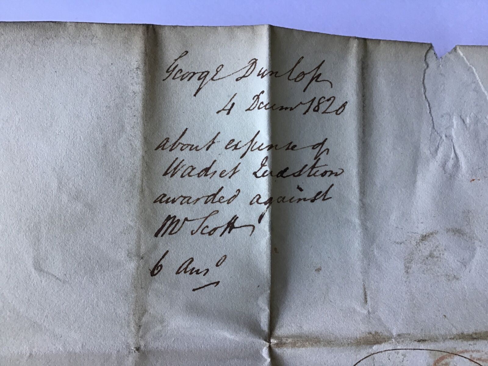 James Davidson 1820 Entire letter cover Ref R28559