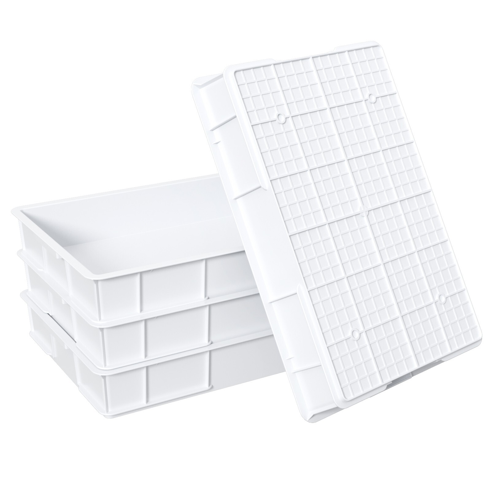 Cand Pizza Dough Proofing Box Tray, Stackable Commercial Quality Trays, 4 Tray