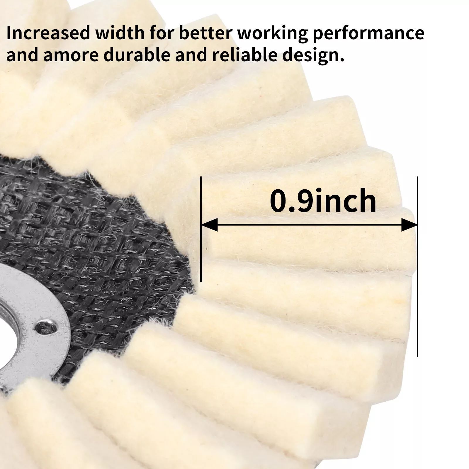 2Pcs 115MM Wool Felt Flap Disc Finishing Wheel Buffing Pads For Angle Grinder