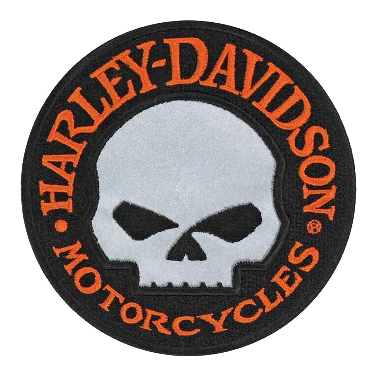 Harley Davidson Patch 4" Willie G Skull Reflective Embroidered Iron/Sew-On Badge