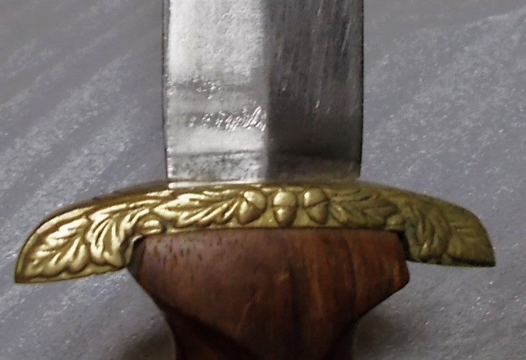 RARE? Vtg Brass or Copper Sheath & Double Edged Dagger Knife Hand Engraved INDIA