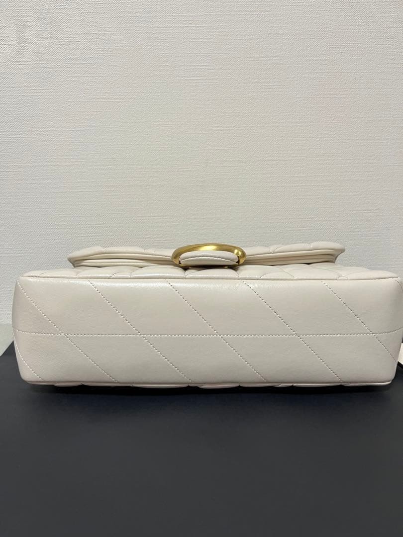 COACH CP150 Tabby 26 Quilted Shoulder Bag Leather White/Gold NWT