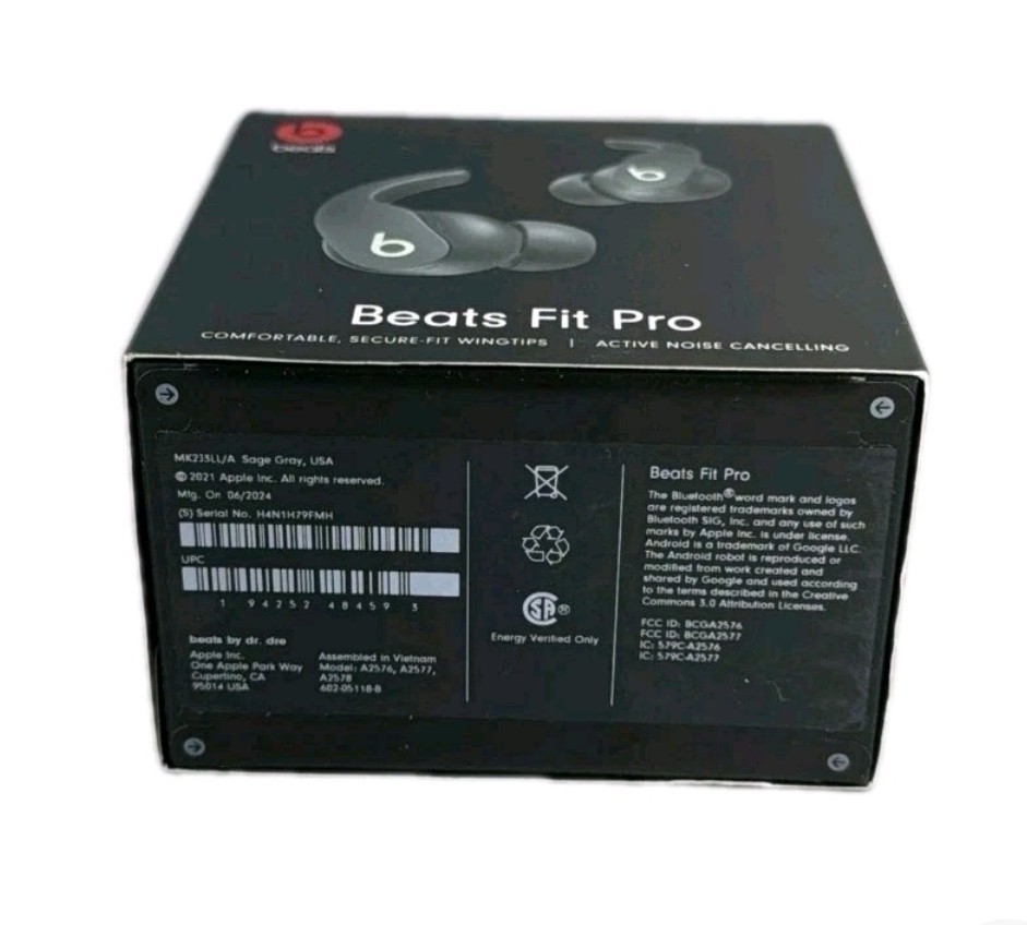 Beats By Dr. Dre Fit Pro True Wireless Noise Cancelling In-Ear Earbuds Sage Gray