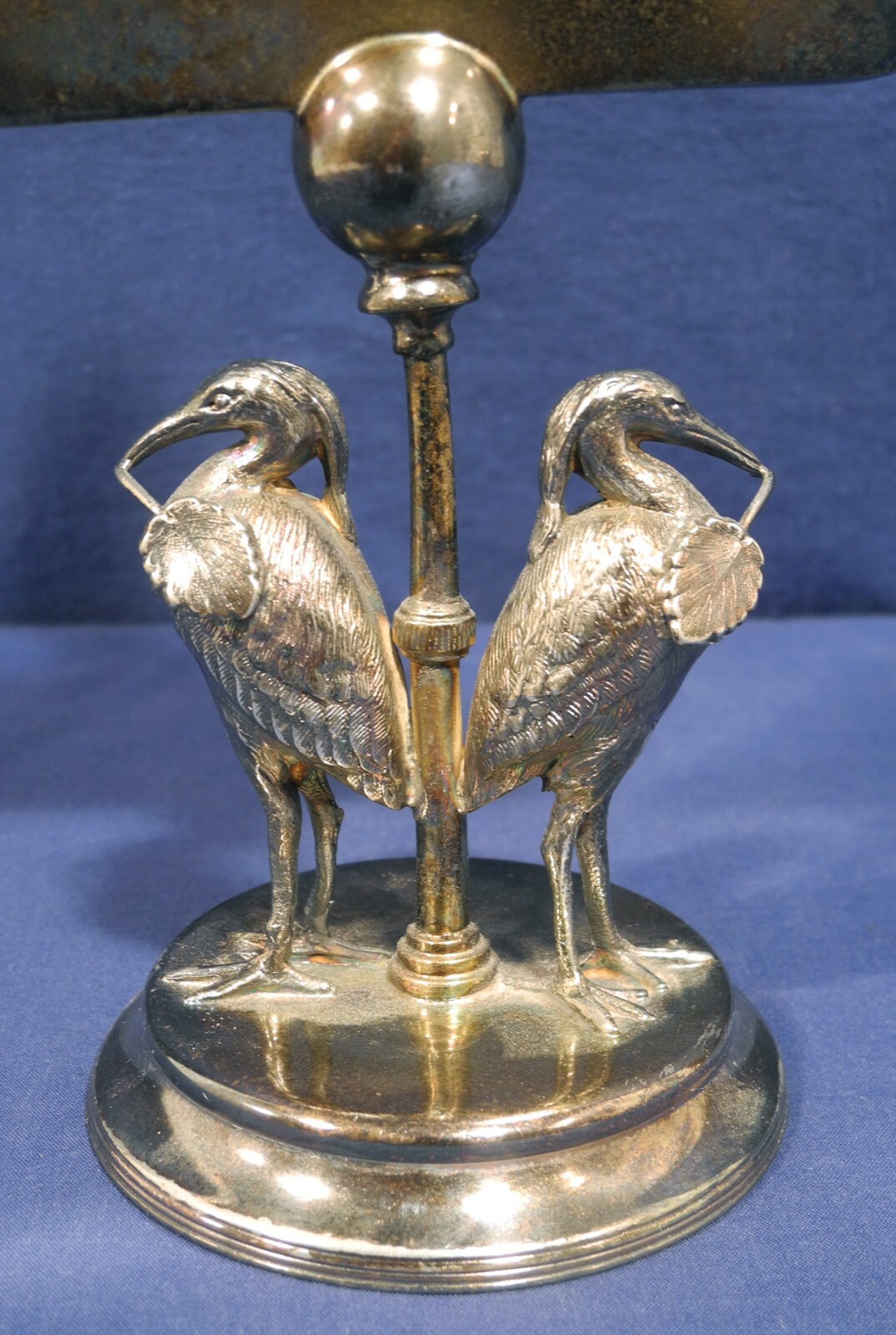 Vtg Antique Silverplated Letter Napkin Holder Reed + Barton 02135 Figural Birds