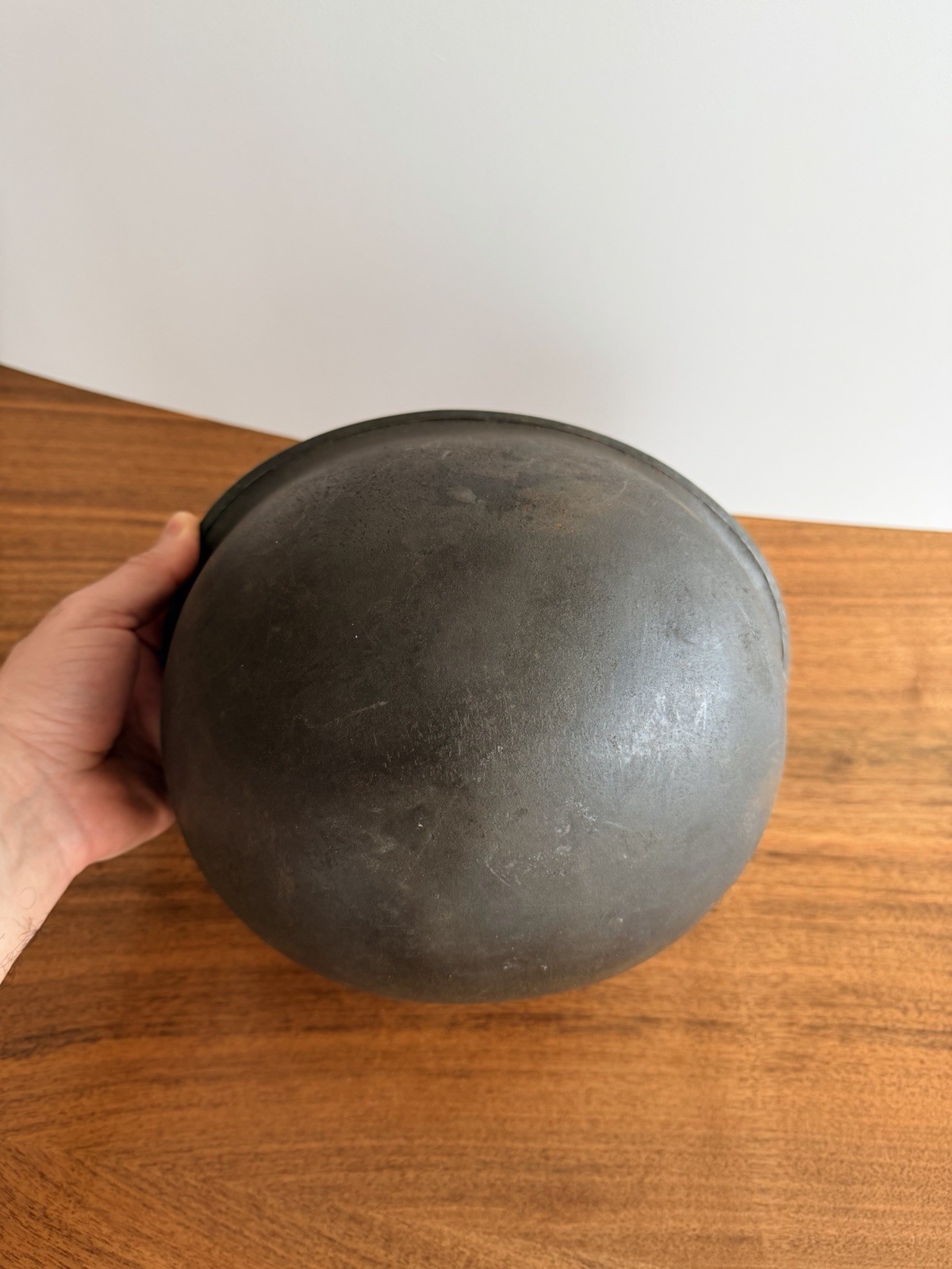 Vintage M1 Style Combat Helmet — WWII Style Spade Decal — Authenticity Uncertain