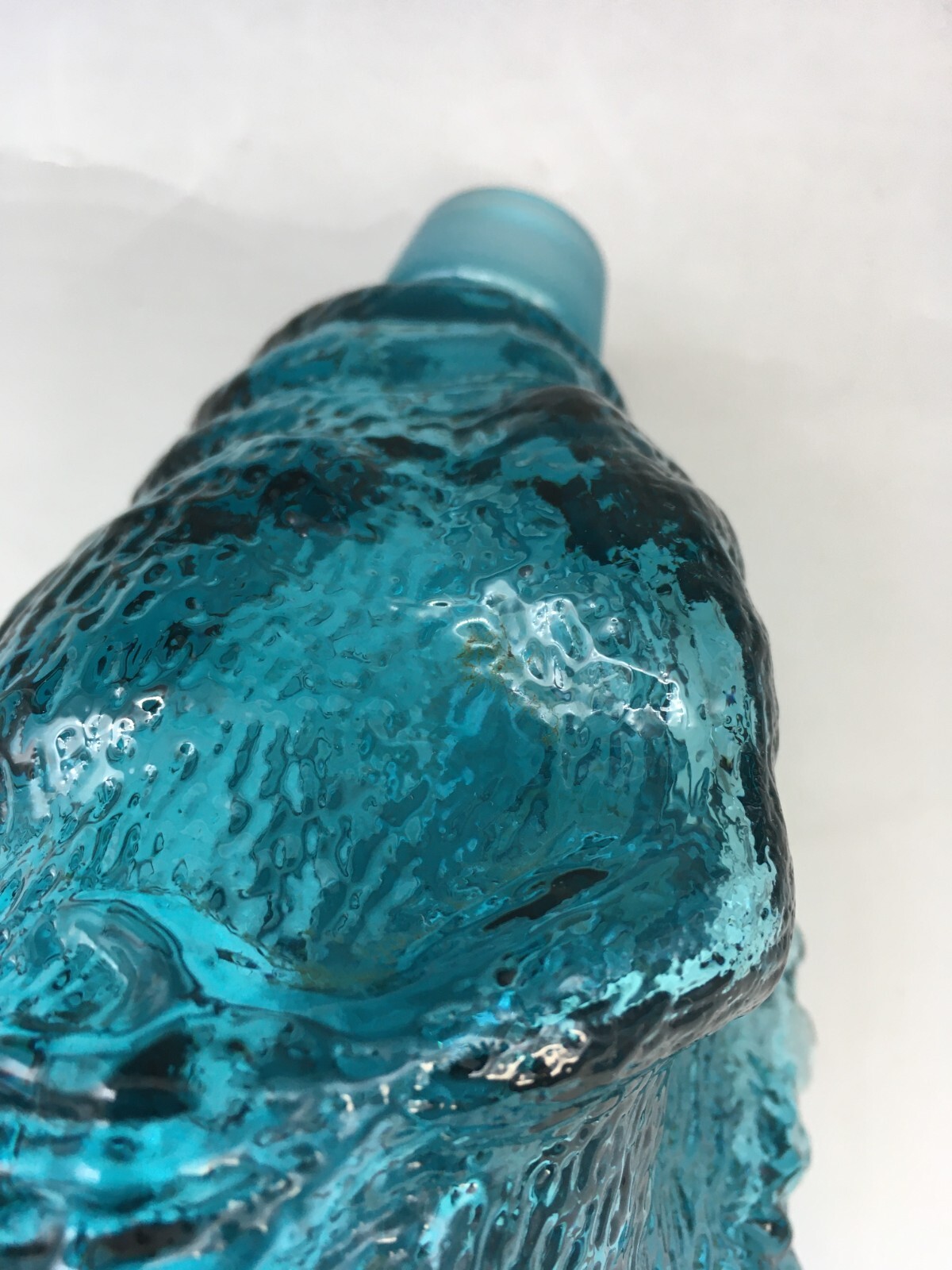 Godzilla Limited Decanter Vintage Blue Glass Bottle TOHO UNICON JAPAN 1980s