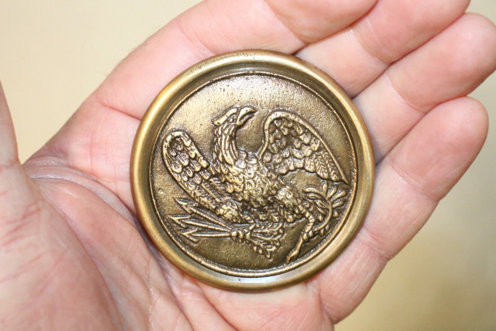 Antique Style Eagle Military Civil War US Army Belt Buckle Plate SOLID Brass