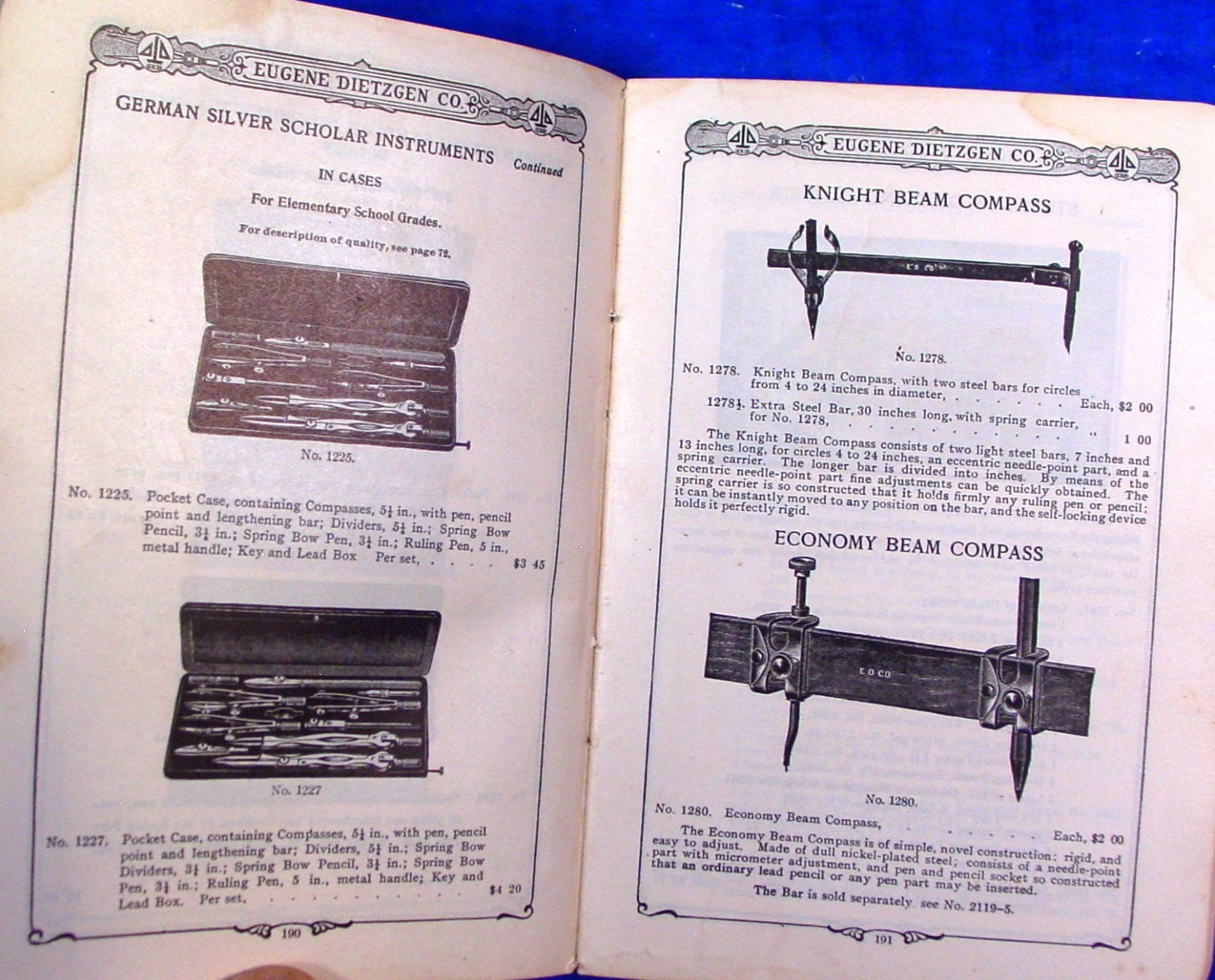 1910 Dietzgen Surveying & Drafting Insts. Catalog