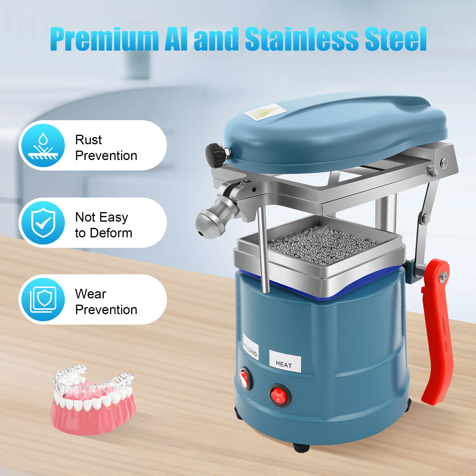 Dental Vacuum Molding Forming Machine Former Heat Thermoforming Lab Equipment