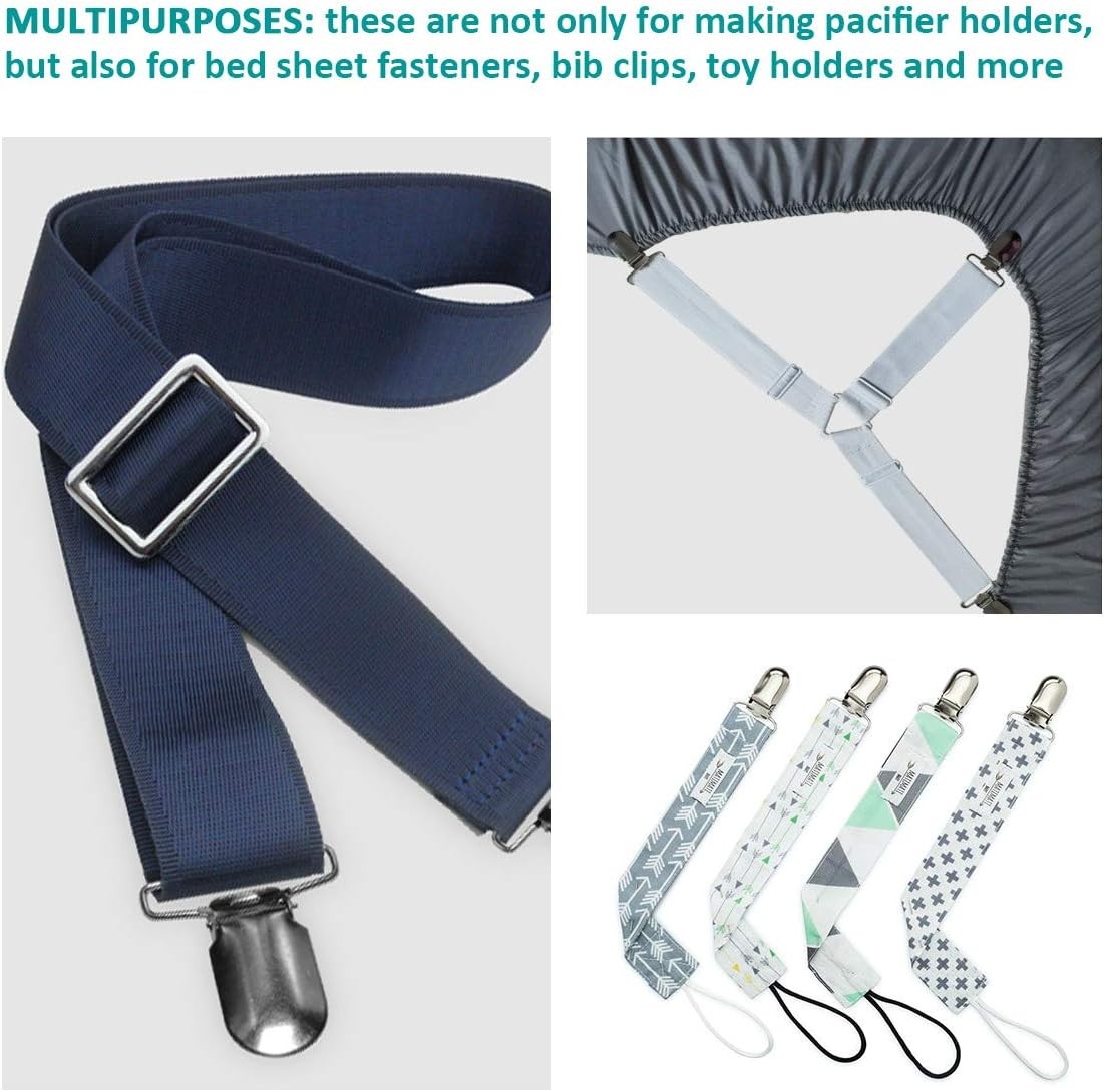 RayTour 20-Piece Men's Suspender Clips: Heavy Duty Bed Sheet Fasteners and Strap