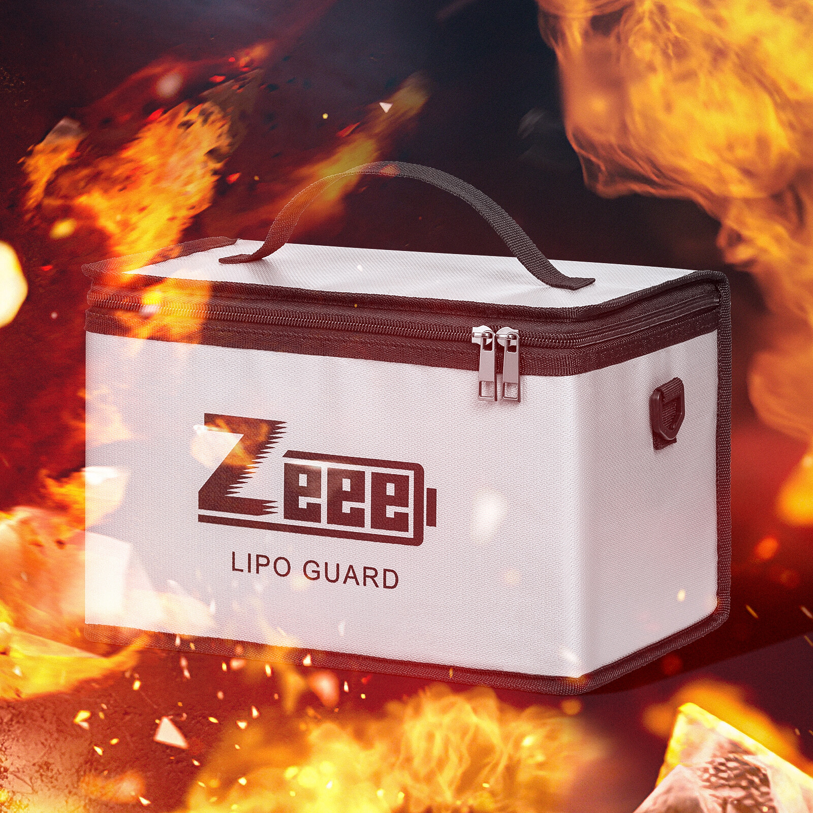 Zeee Lipo Battery Fireproof Guard Large Capacity Safe Bag for Charge & Storage