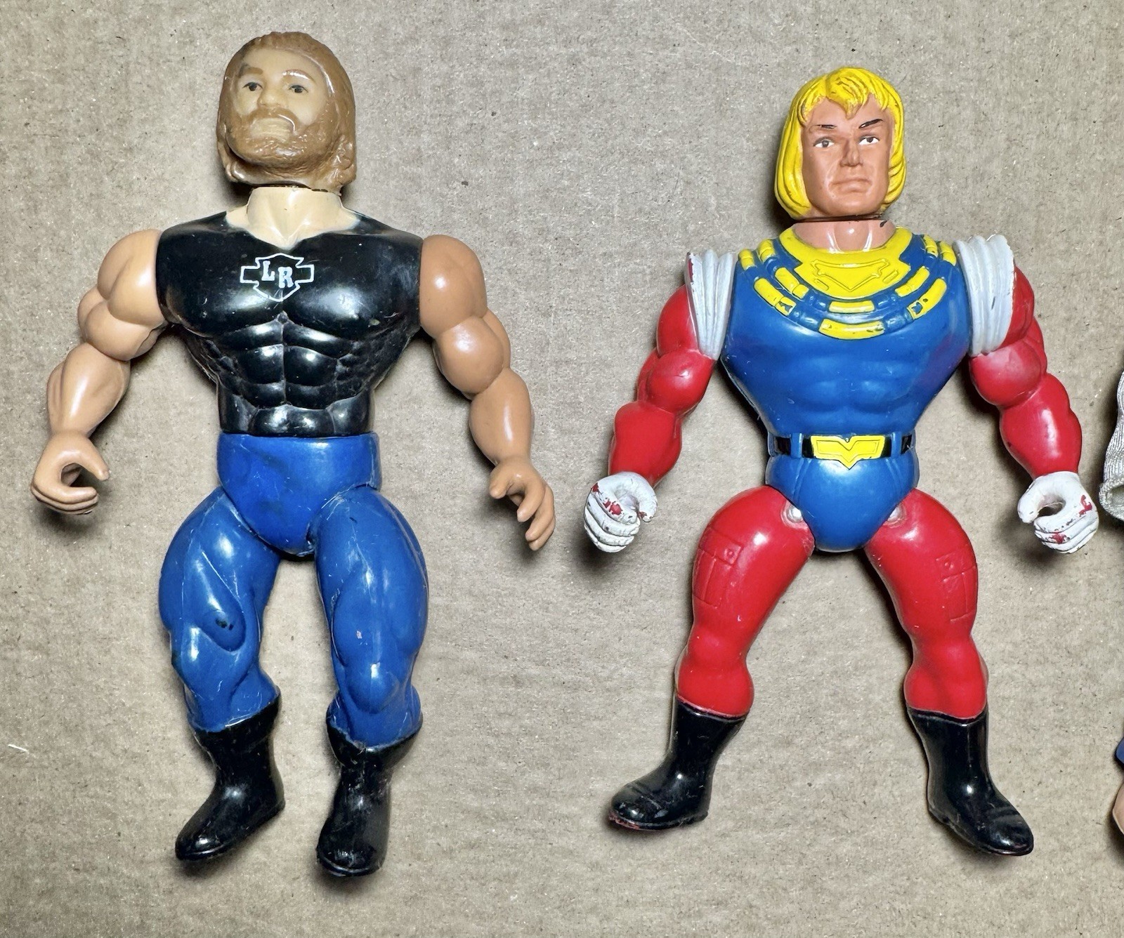 Vintage 80s Pace Toys Earth Force & Remco Figures Lot Karate Kid AWA Wrestler