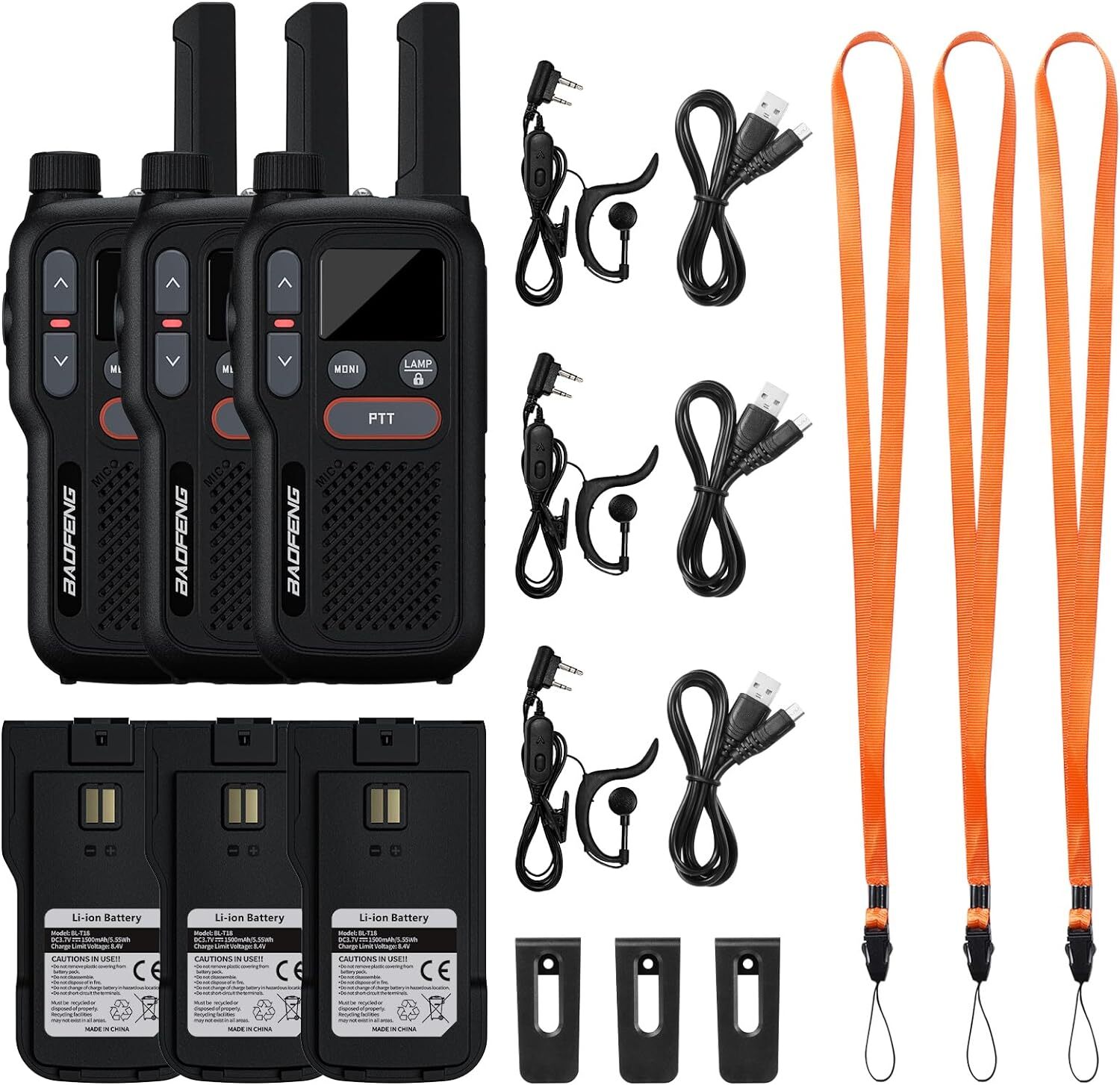 BAOFENG GT-18 Walkie Talkies for Kids Adult, License Free Long Range