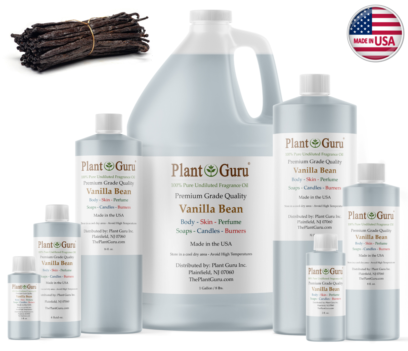 Vanilla Bean Fragrance Oil For Candle, Soap Making, Diffuser and Burners