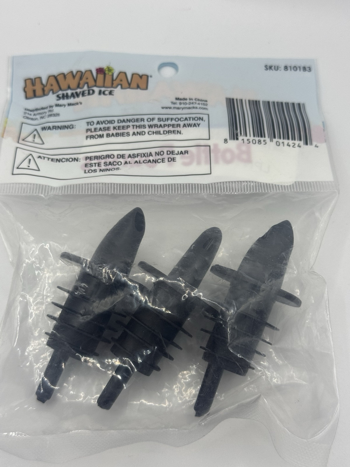 (3 Pack) Hawiian Shaved Ice Bottle Pourers Mess-Free Snow Cones