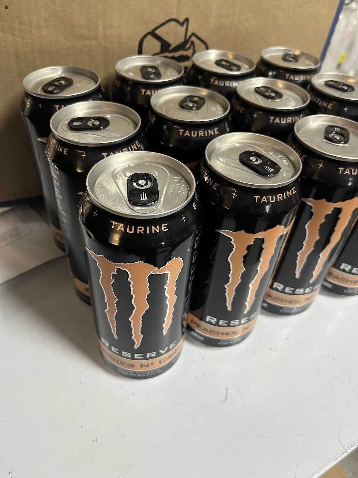 ( 12 Pack ) Monster Reserve Peaches N' Cream Energy Drink 16 oz Cans