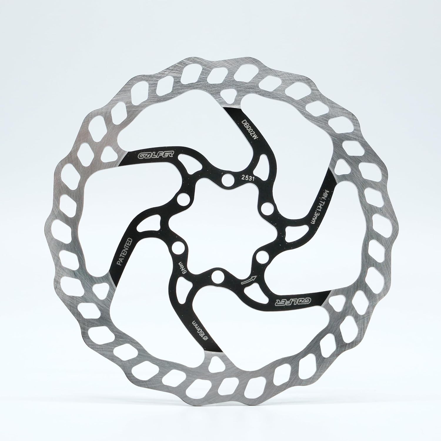 DB002W Brake Disc 6 Bolt 160mm 1.8mm Mtn Bike Galfer SRAM Shimano Mag TRP Hayes