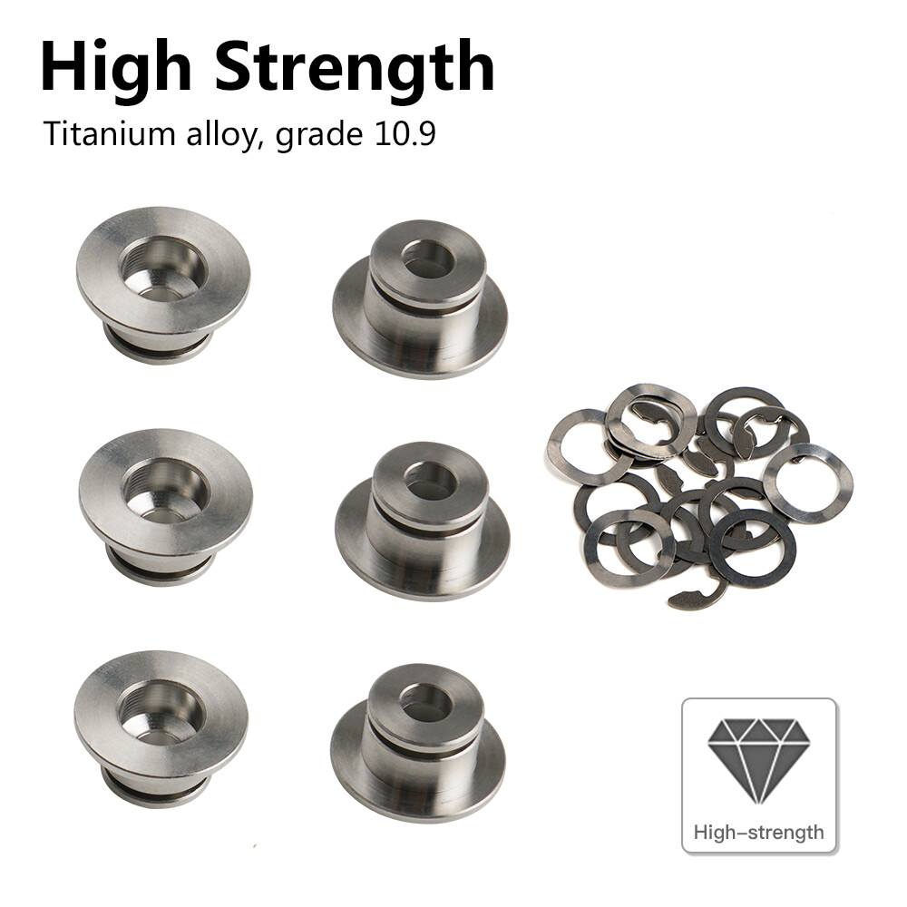 6PCS Motorcycle Bobbins Rivets w/ E-clips Floating Washers Fit Brembo Brake Disc