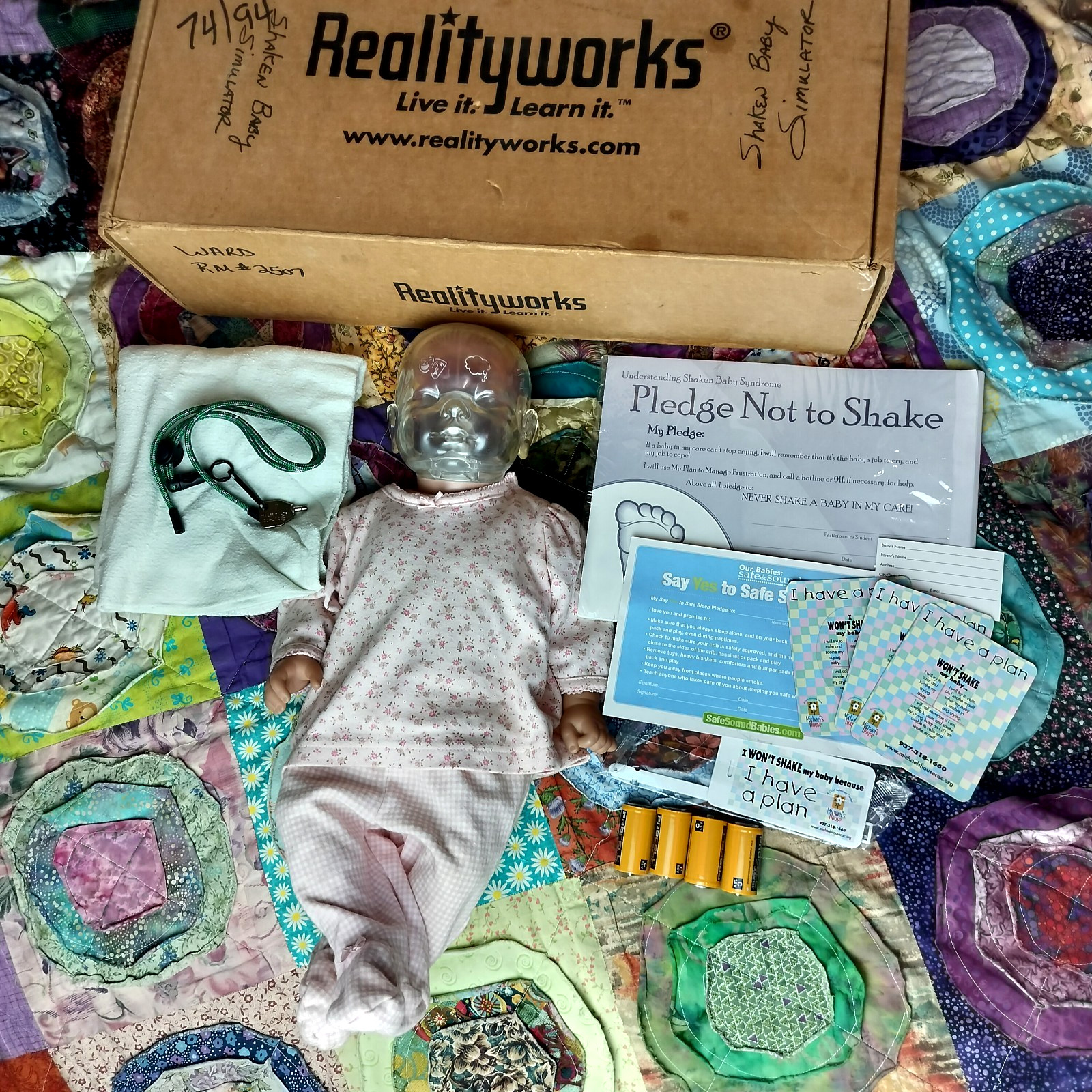 RealCare Realityworks Shaken Baby Syndrome Simulator In Box With Key And More