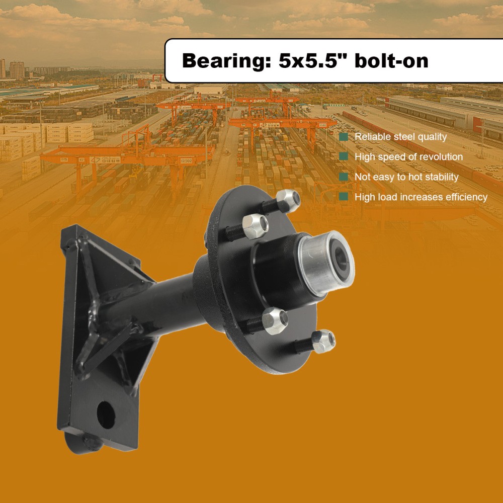 5x 5.5 Lug Shipping Container Wheels Bolt-on Spindle Kit US