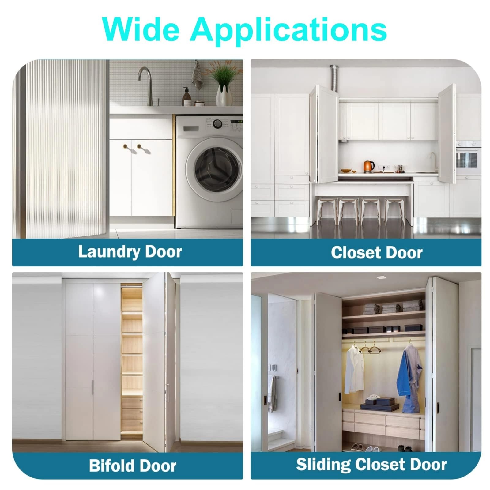 2 Pack Bifold Door Hardware Repair Kit - Ideal Replacement Parts for Bi - Fold &