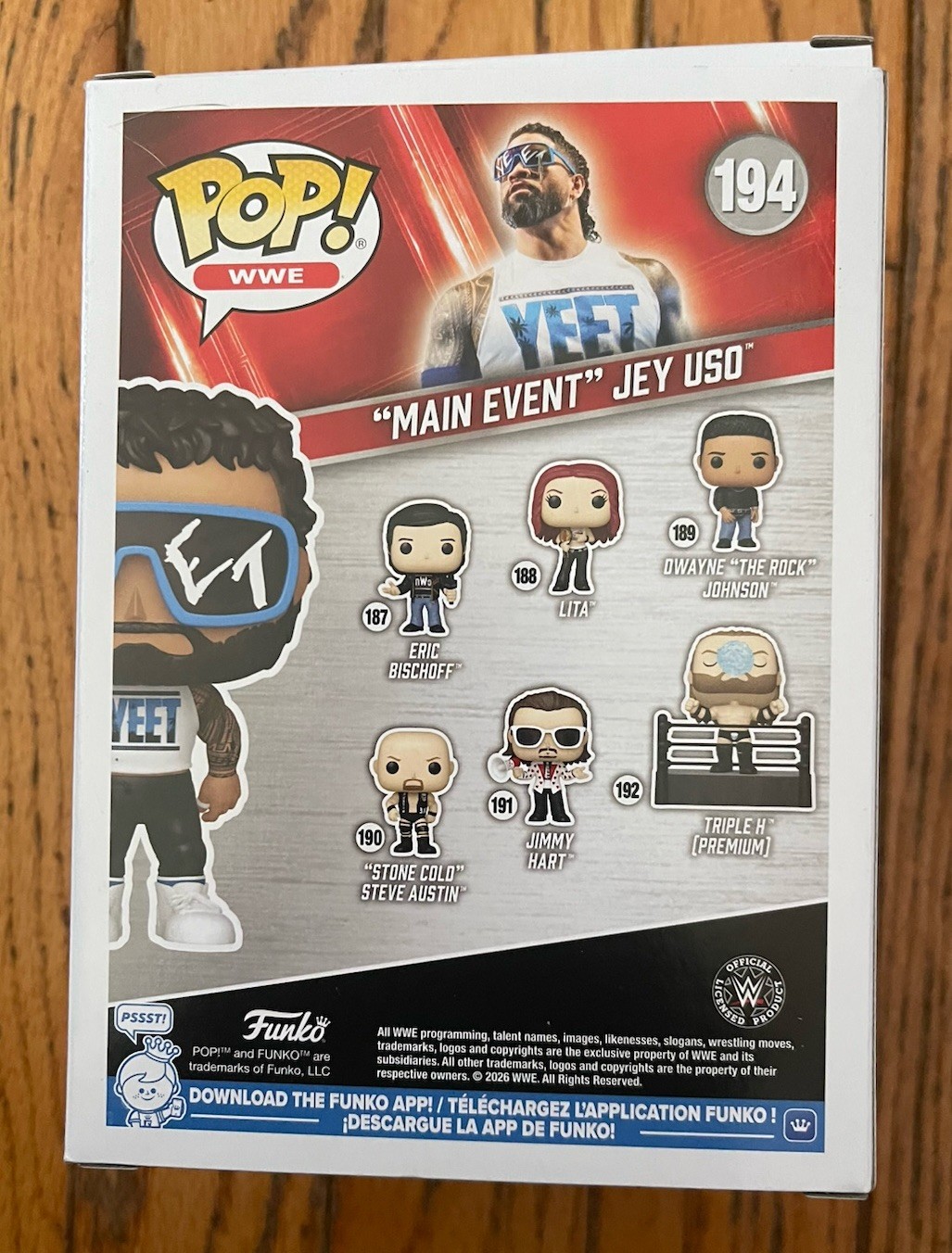 Funko POP! WWE Jey Uso Main Event Figure 194 ~ IN HAND