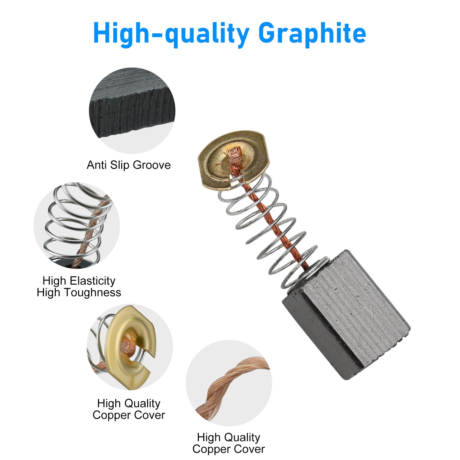 120x 12 Sizes Electric Motor Graphite Carbon Brushes Accessories For Power Tool