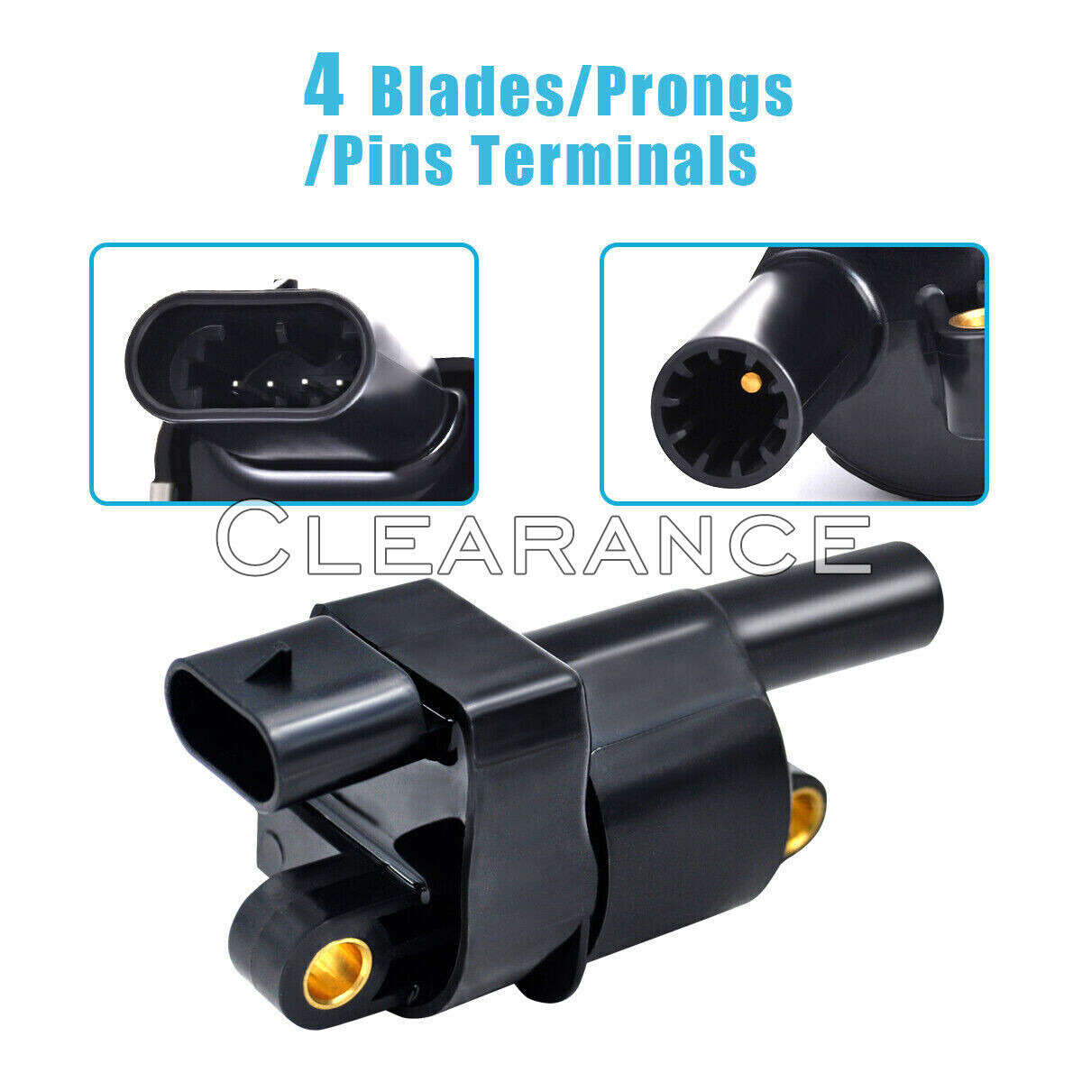 UF414 Round Ignition Coil + ACDelco Spark plug + Wire for Chevrolet Corvette