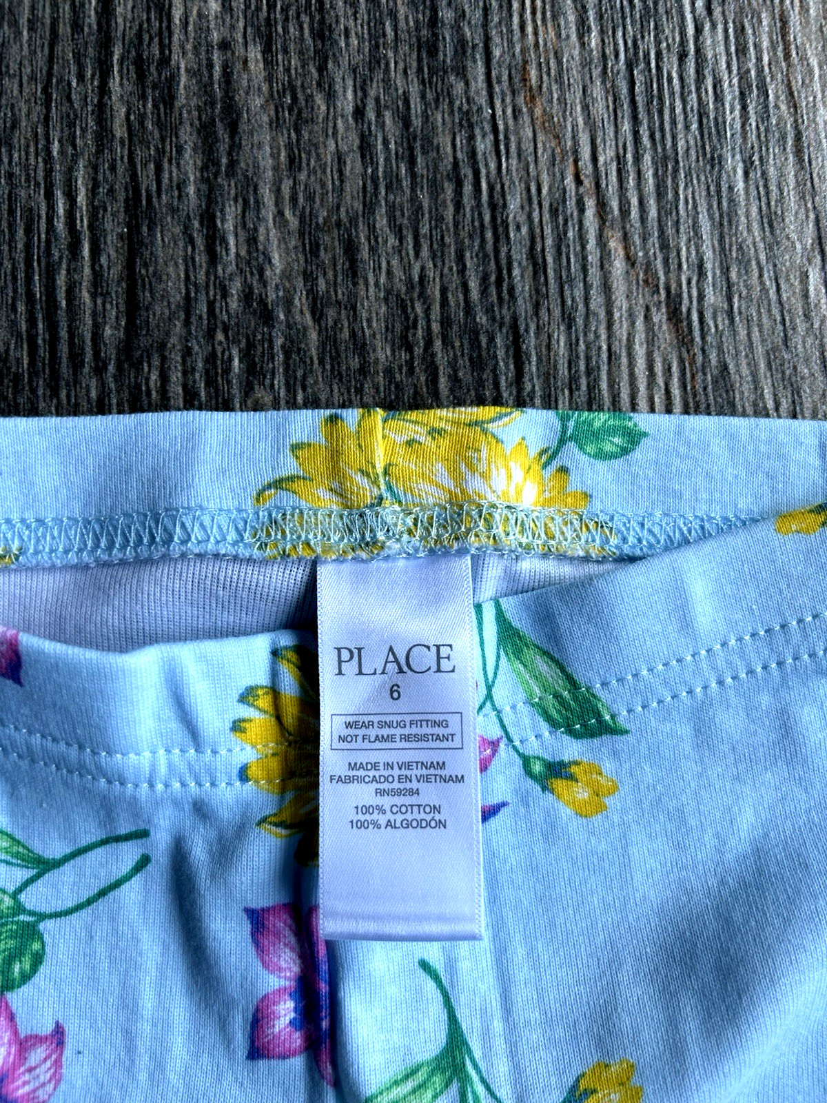 Children's Place Girl's Size 6 Flowered "Beautiful" Short Sleeve Long Pant Set