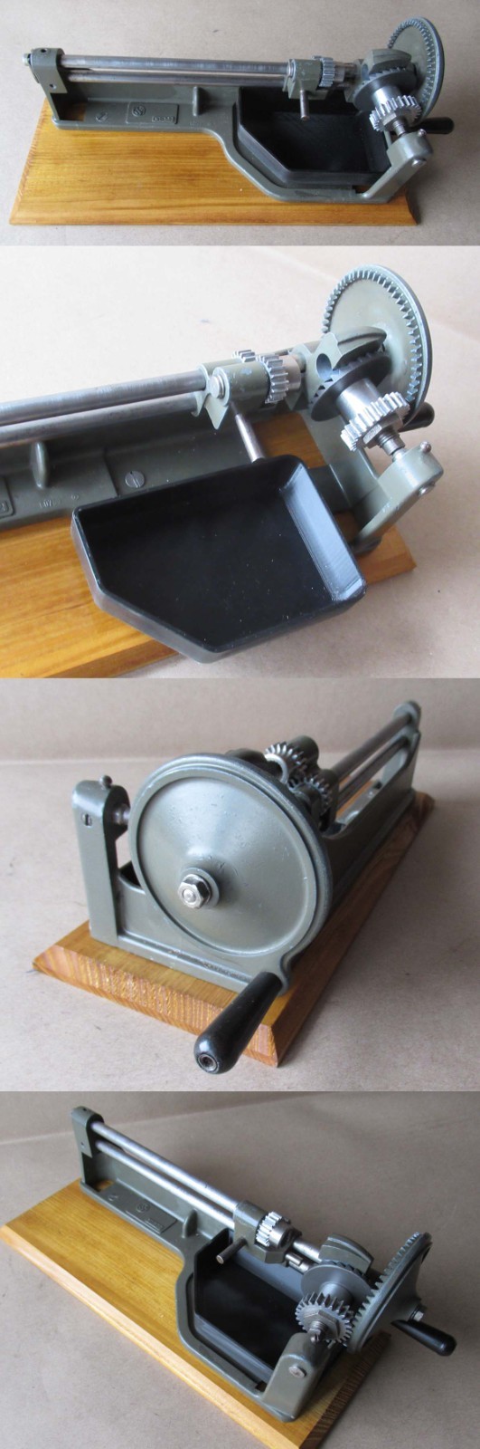 ANTIQUE CAST-IRON TABLE PENCIL SHARPENER SELLIER & BELLOT TRAY CZECHOSLOVAKIA