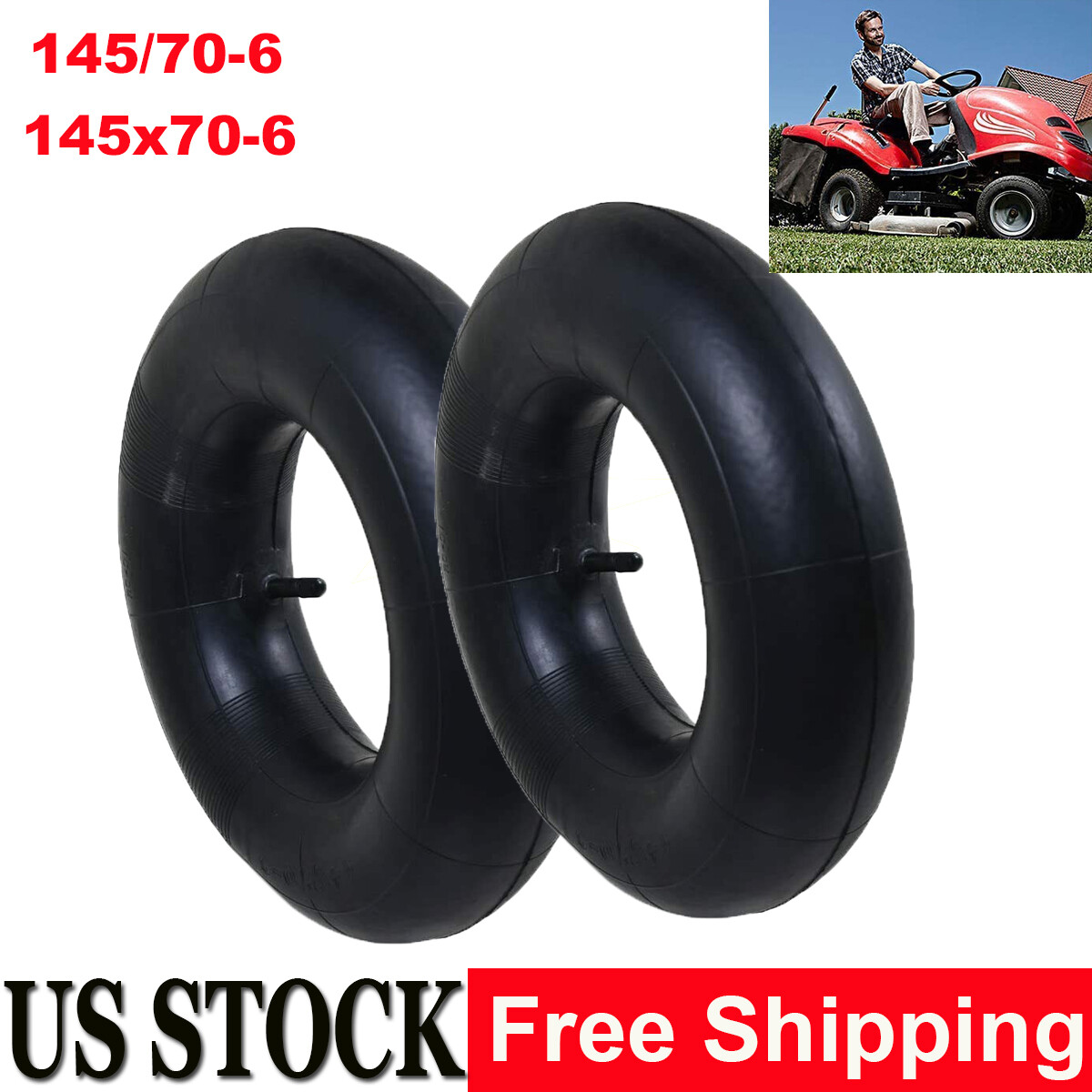 2pcs 145/70-6 Tire Inner Tube For Atv Quad Go Kart 145x70-6 450/530-6