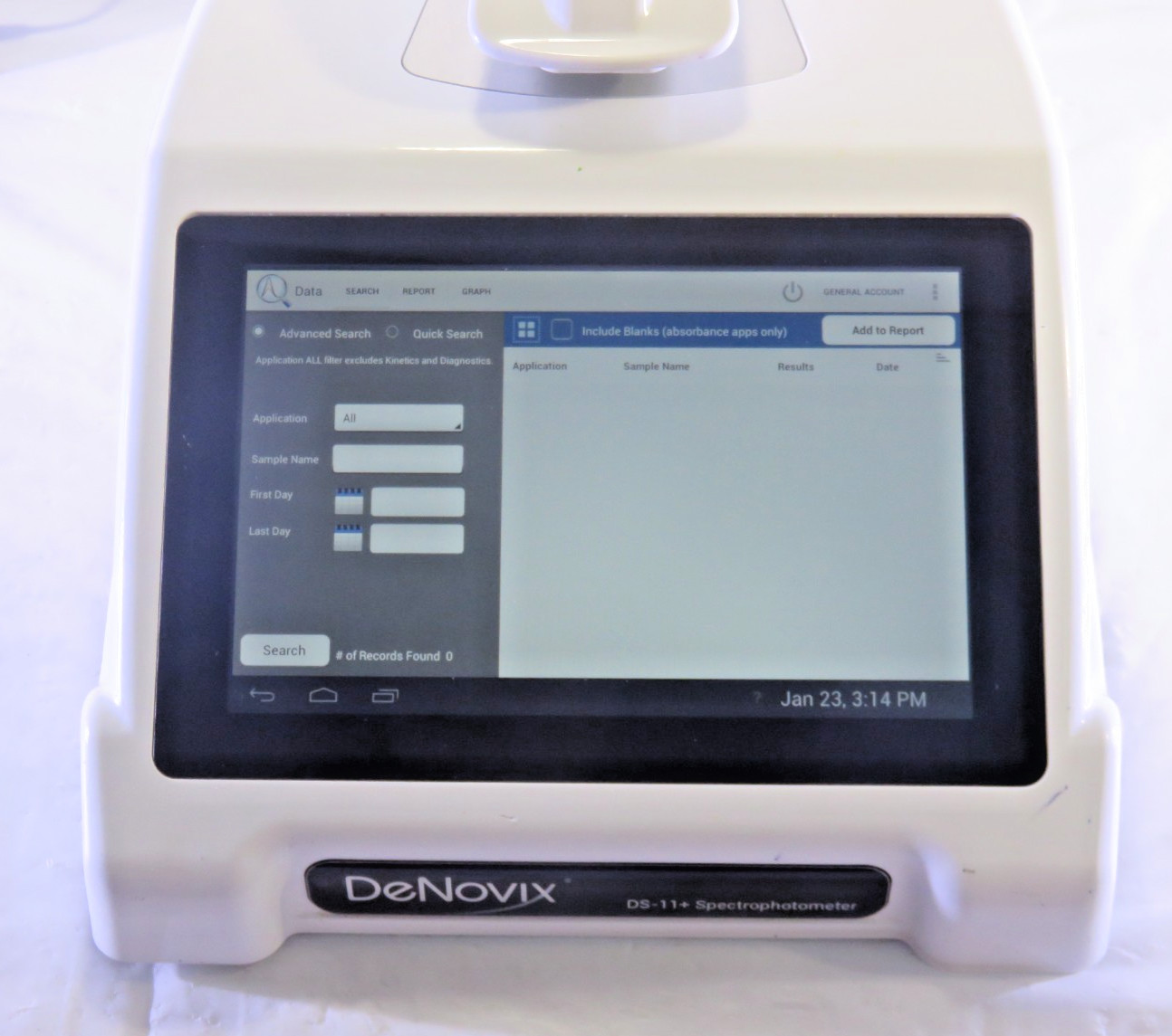 DeNovix DS-11+ Spectrophotometer, For Parts/Repair
