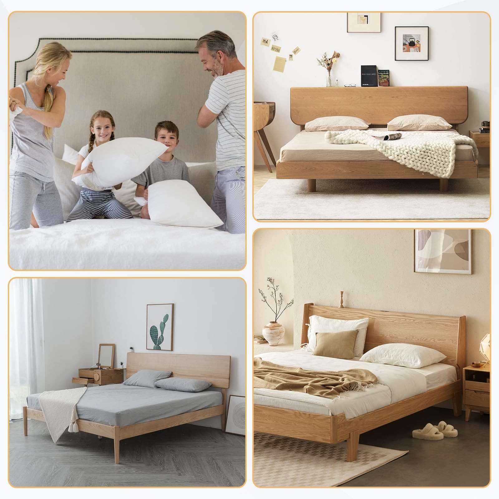 2Pcs Queen Bed Modification Plate, Headboard Brackets, Matte Black