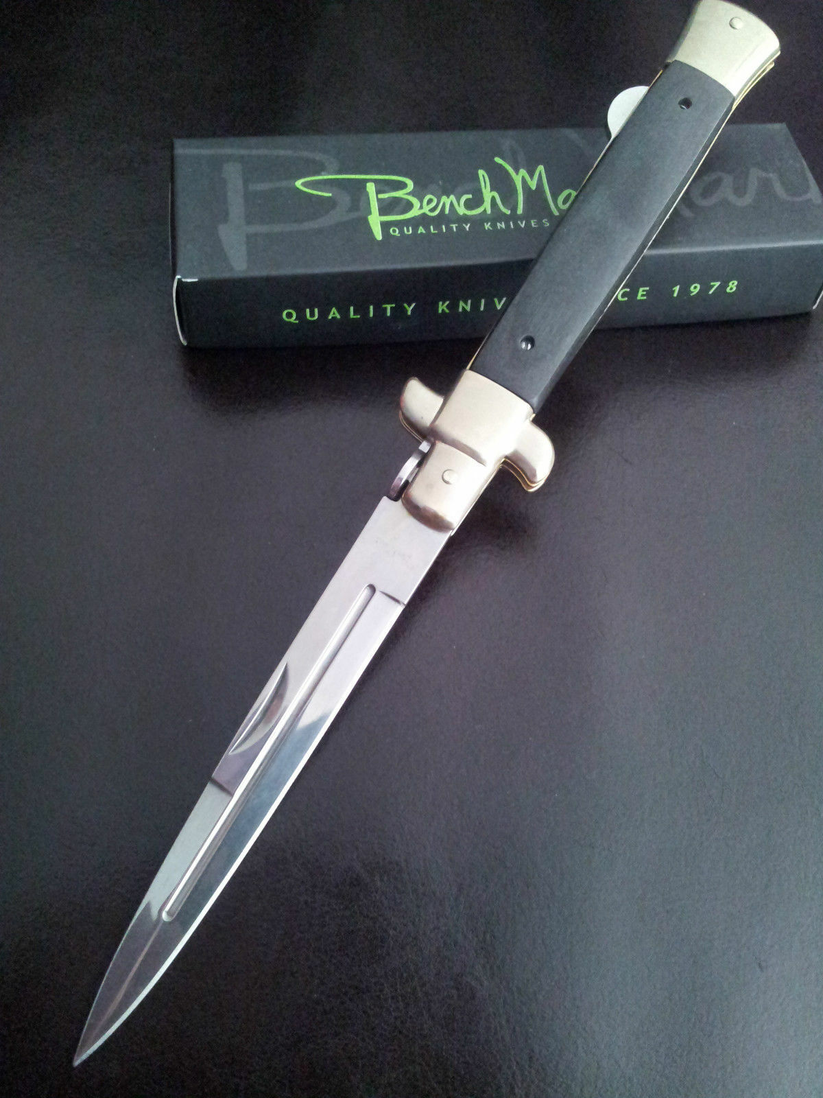 Large Bench Mark Stiletto - 10.75" Heavy Duty Lockback Folding Knife - NEW