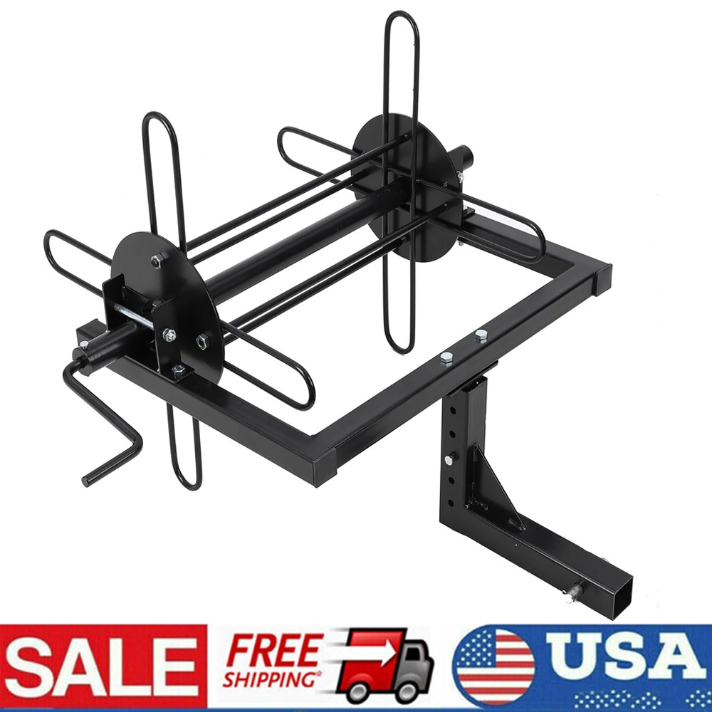 Barbed Wire Unroller Bolt-On ATV W/ 2" Receiver Hitch for Smooth Fence Black