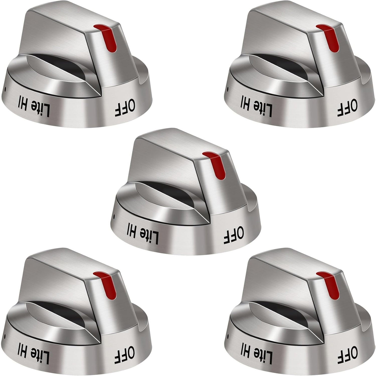 5X Gas Stove Range Knobs Switch DG64-00473A for Samsung Cooktop Oven NX58H5600SS